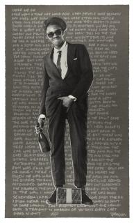 Janette Beckman - Slick Rick, Silver Text. Silkscreen. Artist\'S Proof. 2017.