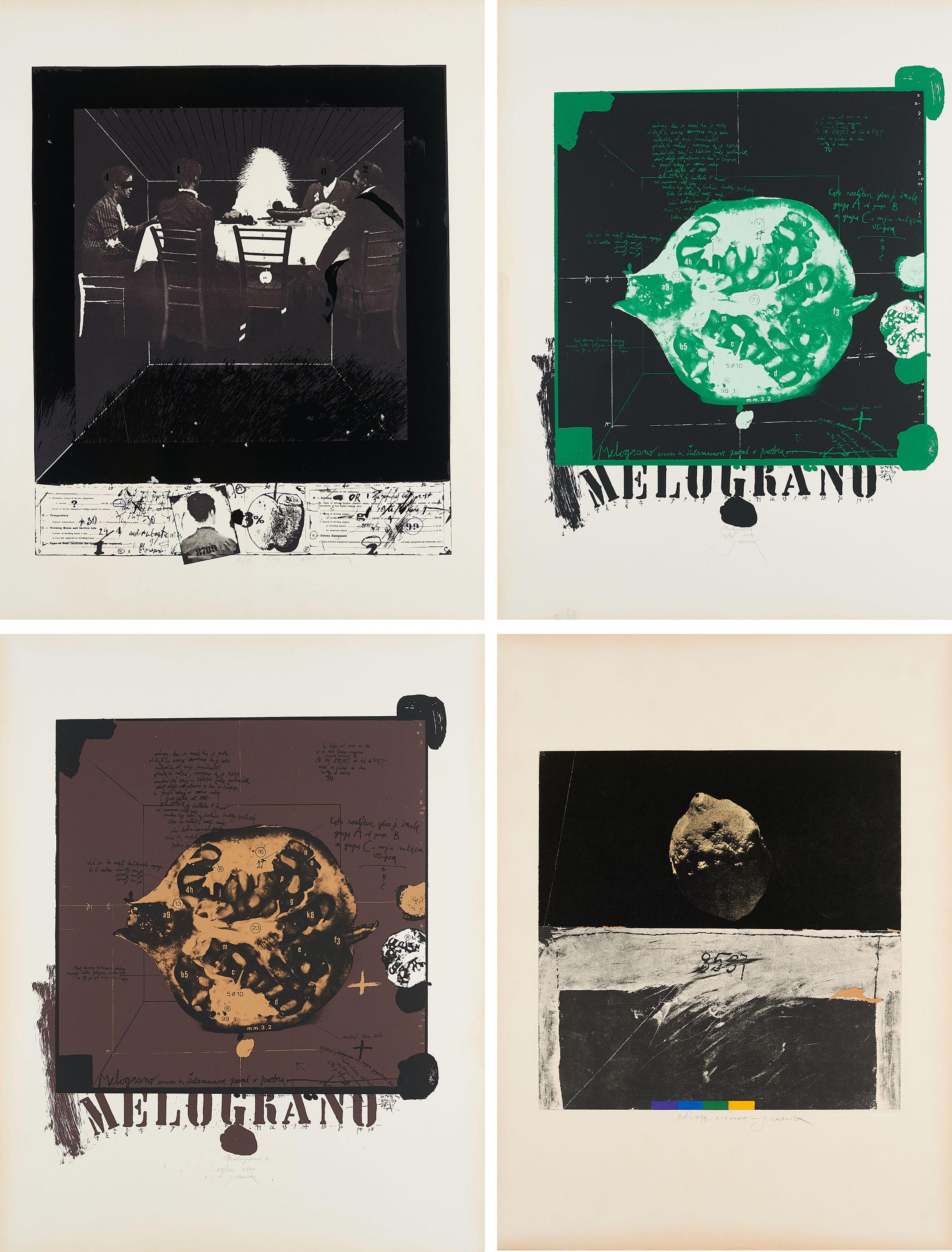 Janez Bernik - Konvolut von 6 Druckgrafiken.