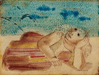 Jankel Adler - Ruhende mit aufgestütztem Arm