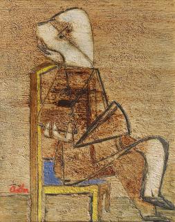 Jankel Adler - Sitzendes Mädchen