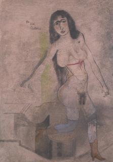 Jankel Adler - Stehender Weiblicher Akt (Standing Female Nude)