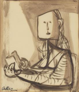 Jankel Adler - Woman Reading a Book