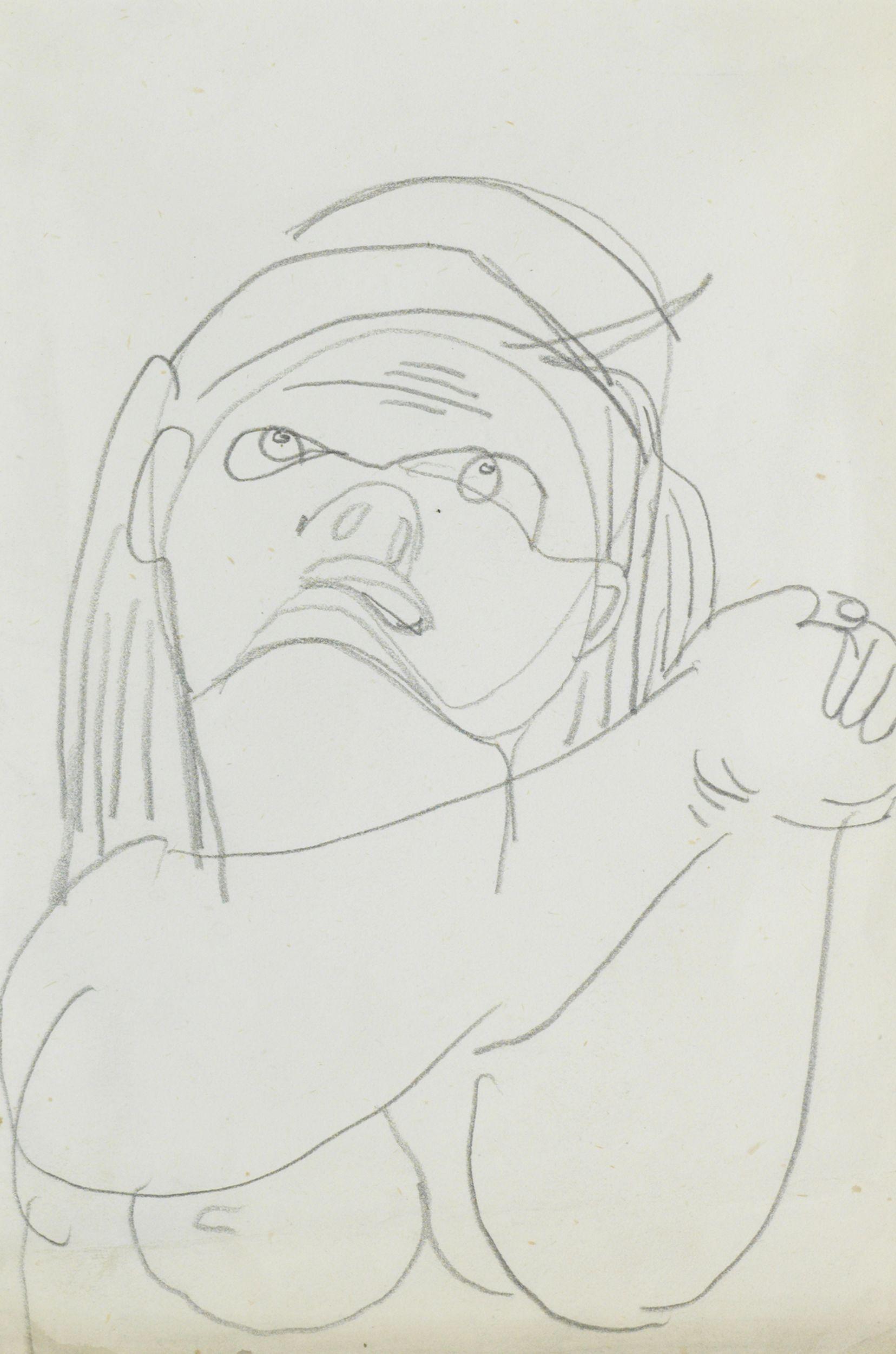 Jankel Adler - Woman with hands clasped