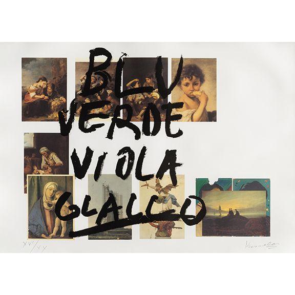 Jannis Kounellis - Blu verde viola giallo