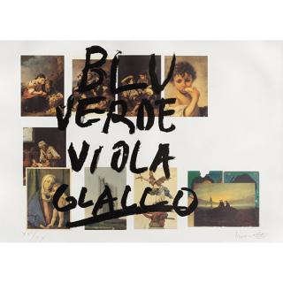 Jannis Kounellis - Blu verde viola giallo