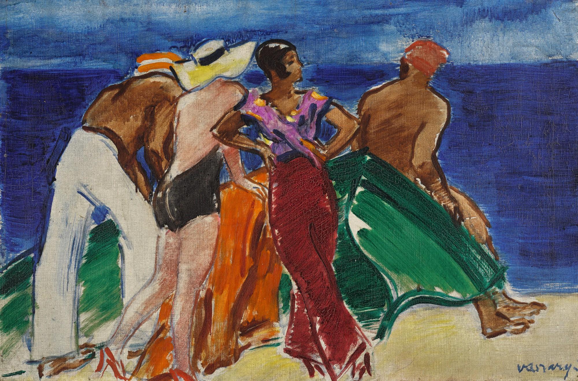 János Vaszary - Beach In Italy