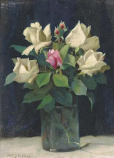 Janos Z. Molnar - Roses in a glass vase