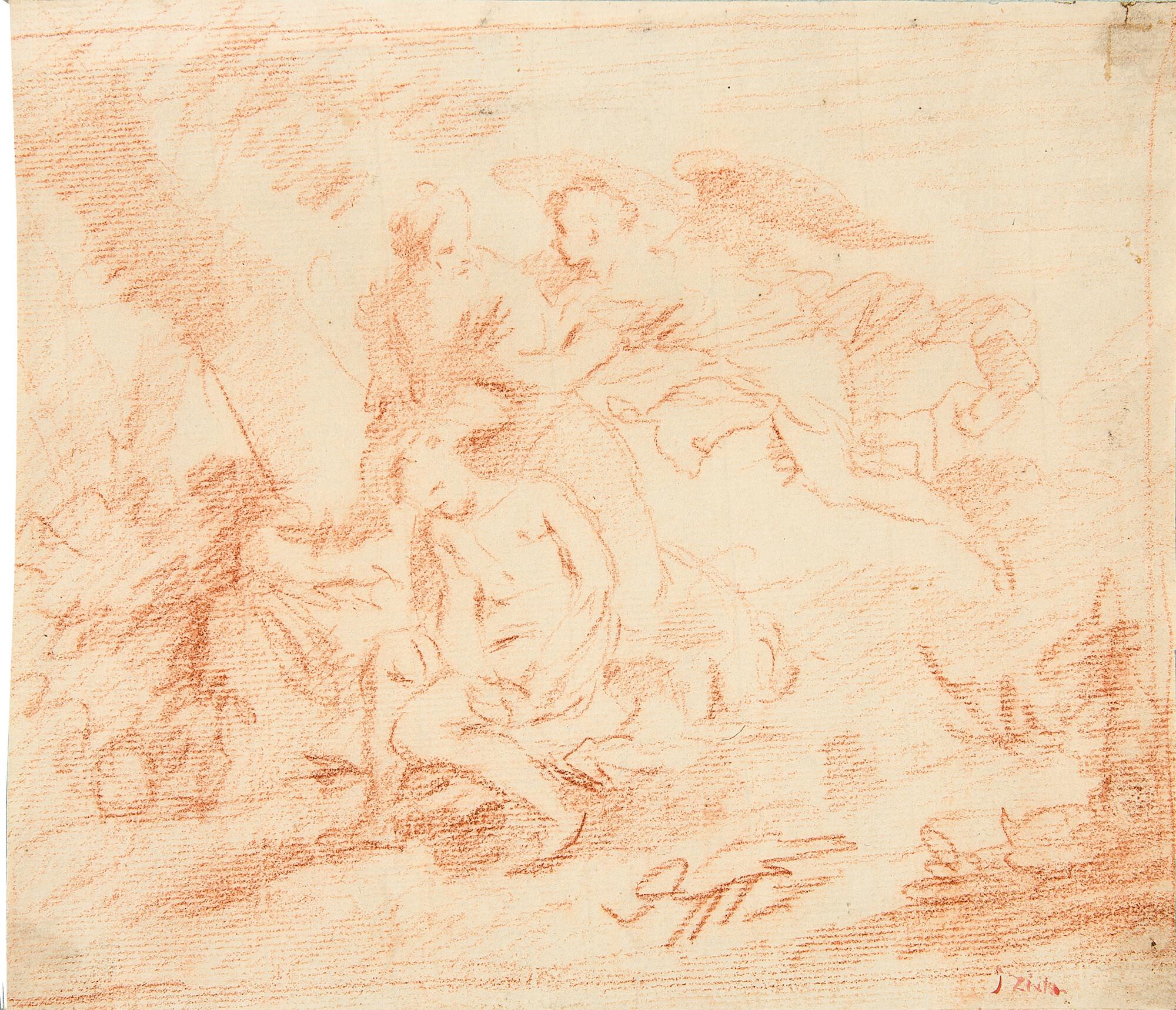 Januarius Zick - Abraham opfert Isaak.