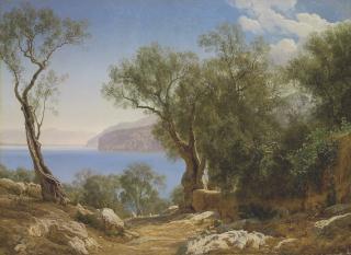 Janus Andreas Barthotin La Cour - A view of the Amalfi coast