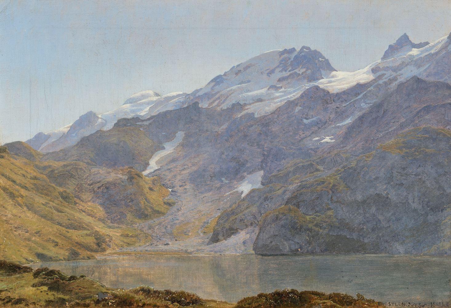 Janus Andreas La Cour - Ansicht des Engstlensees mit Titlis-Massiv. 1868.