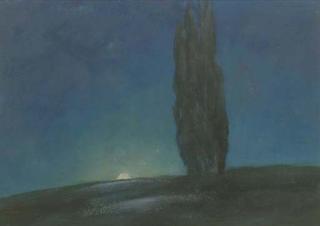 Janus de Winter - A moonlit landscape