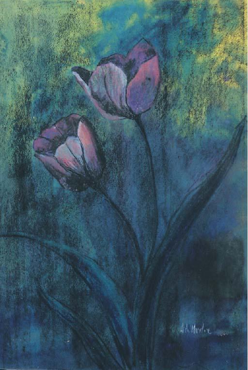Janus De Winter - Purple tulips