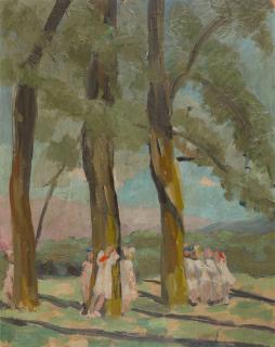 Jaqueline Marval - Ohne Titel (Mädchen im Wald).