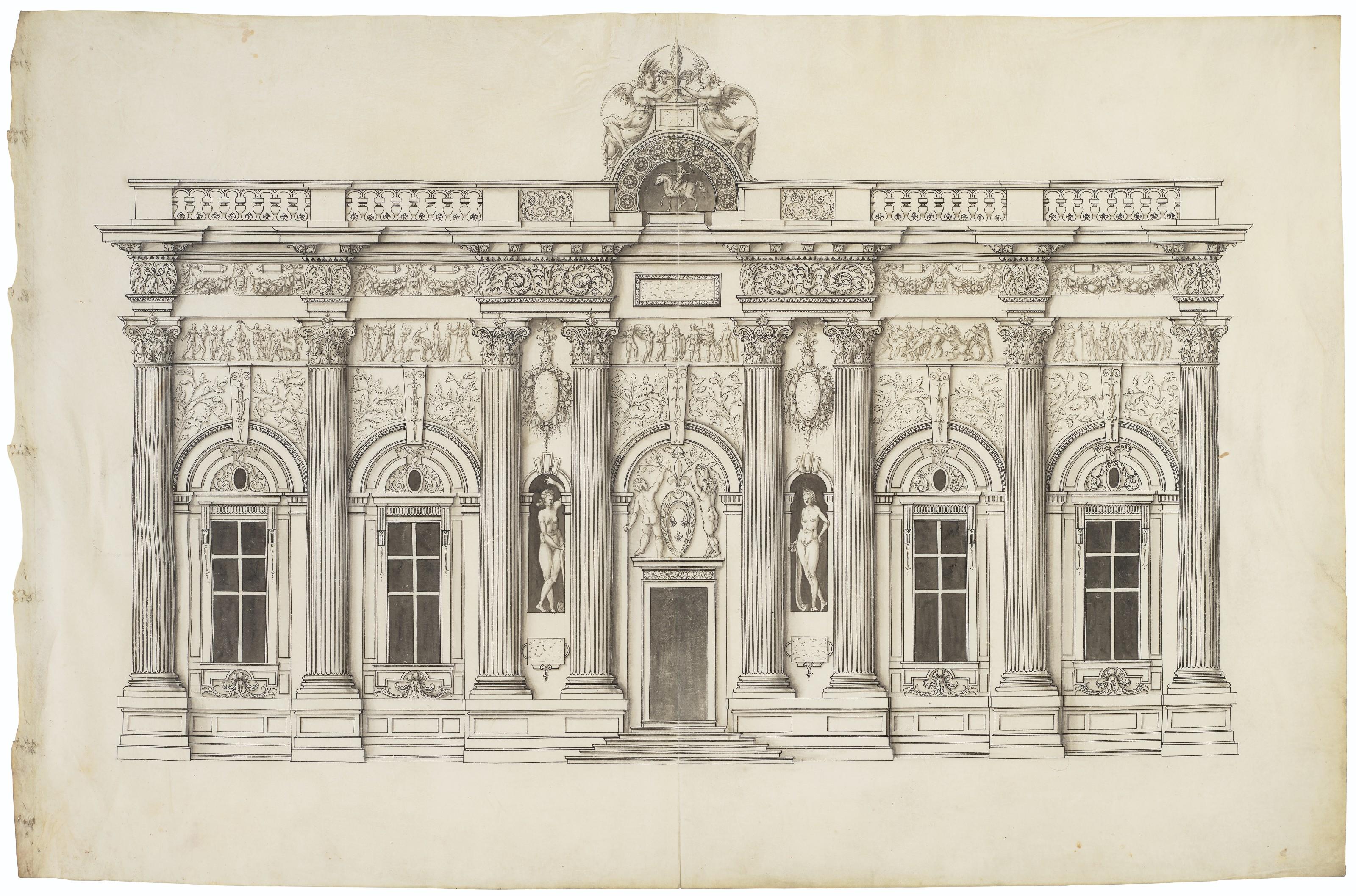 Jaques Androuet Du Cerceau I - A palace façade in the Corinthian order