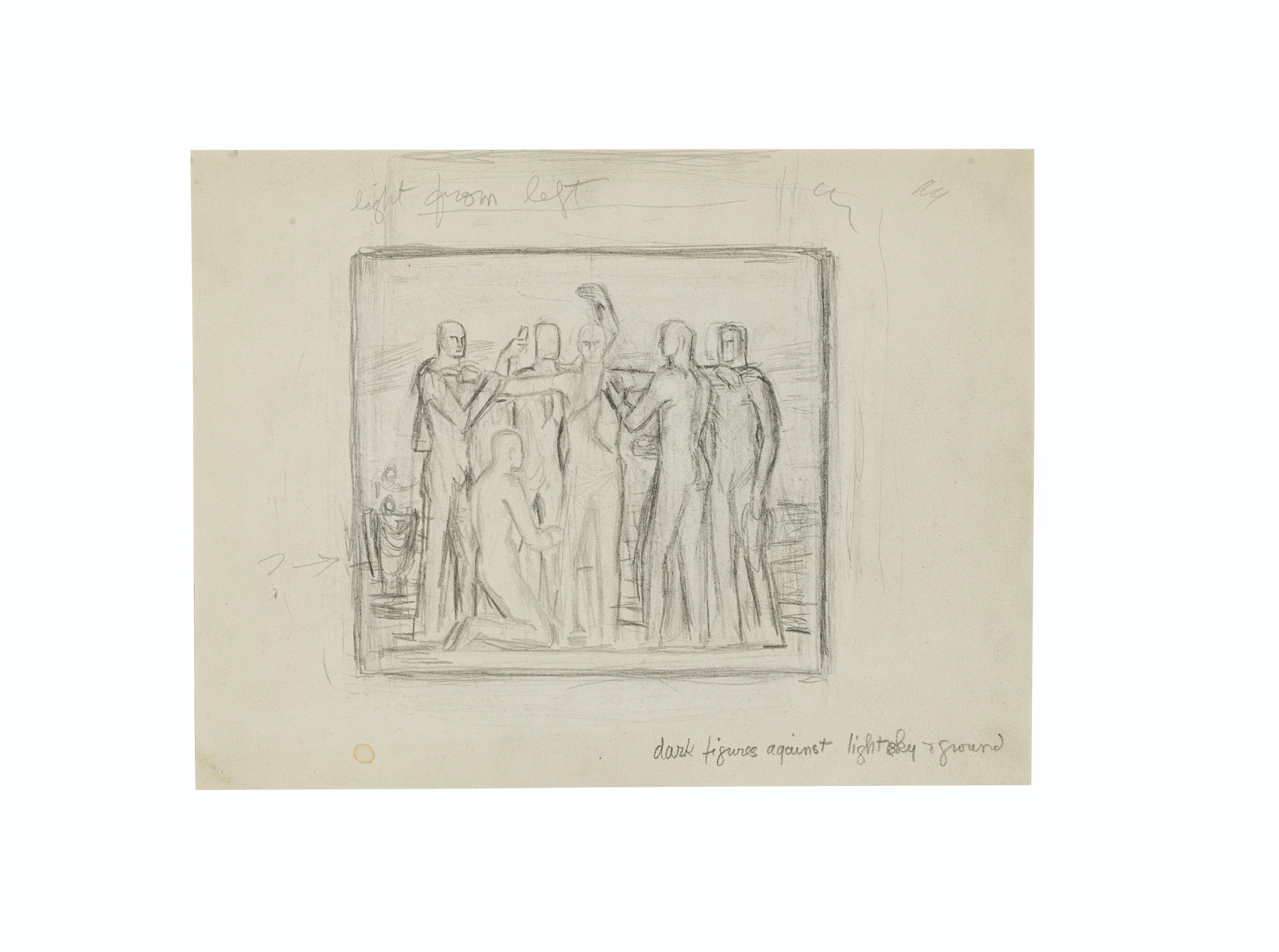 Jared French - Study for \'Washing the White Blood from Daniel Boone\'