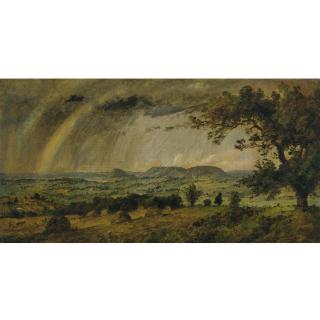 Jasper Francis Cropsey - A Passing Shower Over Mts. Adam And Eve
