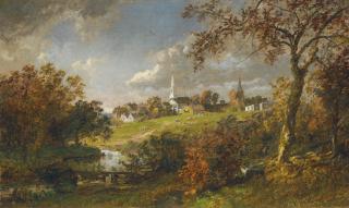 Jasper Francis Cropsey - Back of the Village, Saugerties, New York
