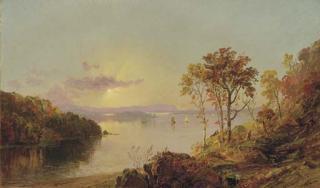 Jasper Francis Cropsey - Figures on the Hudson River