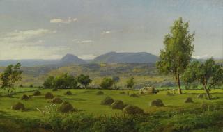 Jasper Francis Cropsey - Mounts Adam And Eve—Haymaking