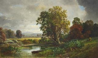 Jasper Francis Cropsey - The Abandoned Skiff