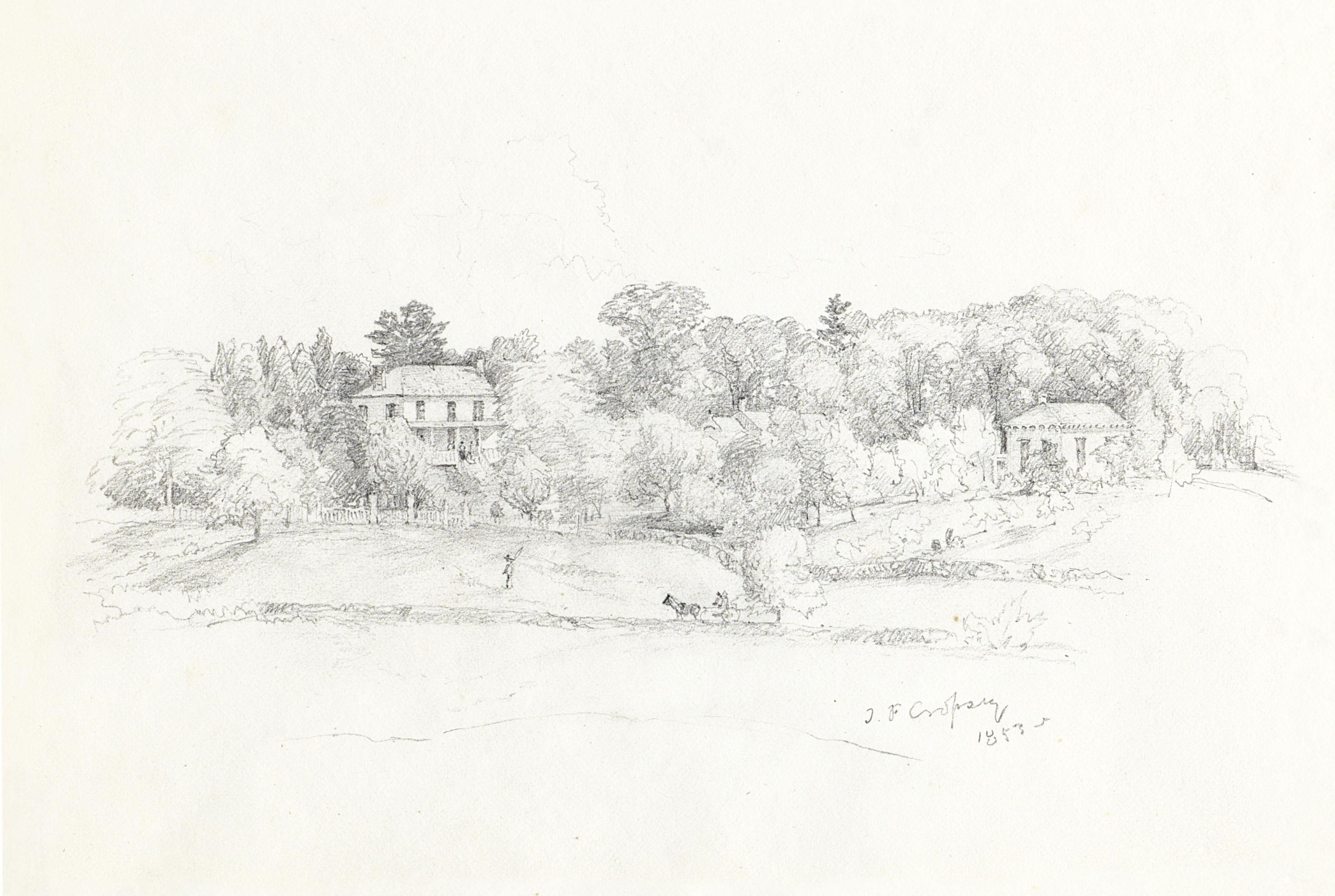 Jasper Francis Cropsey - The Home and Studio of Thomas Cole, Catskill, New York