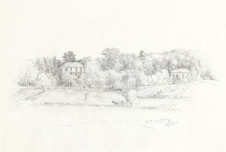 Jasper Francis Cropsey - The Home and Studio of Thomas Cole, Catskill, New York