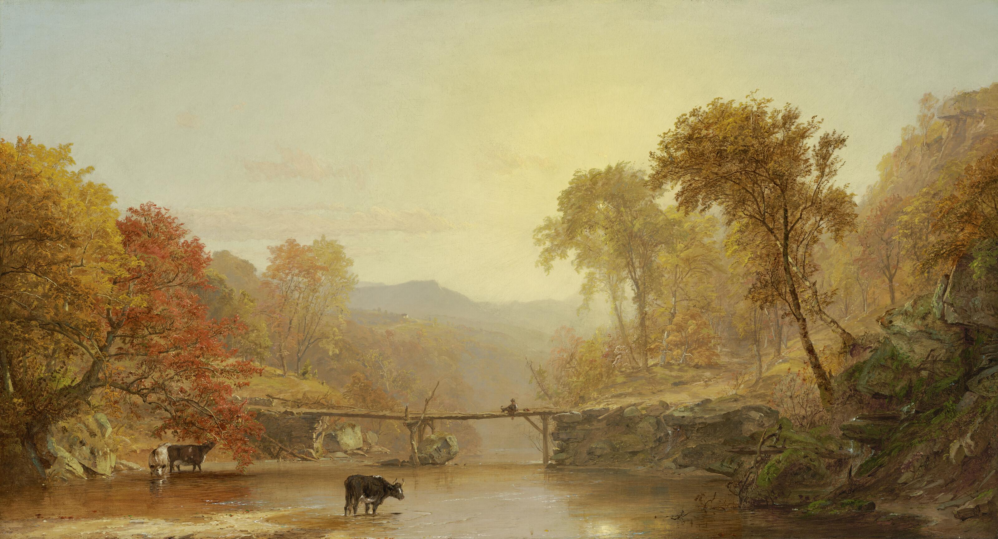 Jasper Francis Cropsey - Watching the Stream