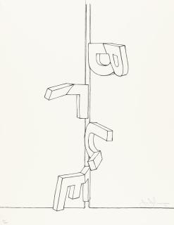 Jasper Johns - Bent Blue