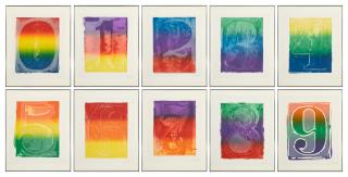 Jasper Johns - Color Numeral Series (Ulae 59-68)