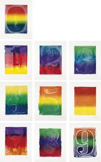 Jasper Johns - Color Numeral Series (ULAE 59-68)