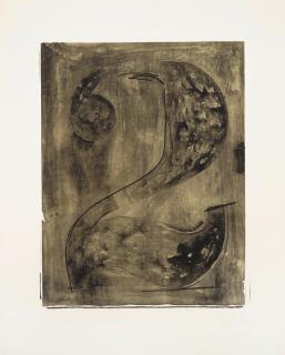 Jasper Johns - Figure 2, from Black Numeral Series