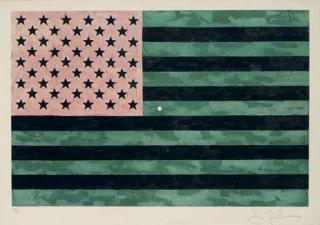 Jasper Johns - Flag (Moratorium) (ULAE S5)