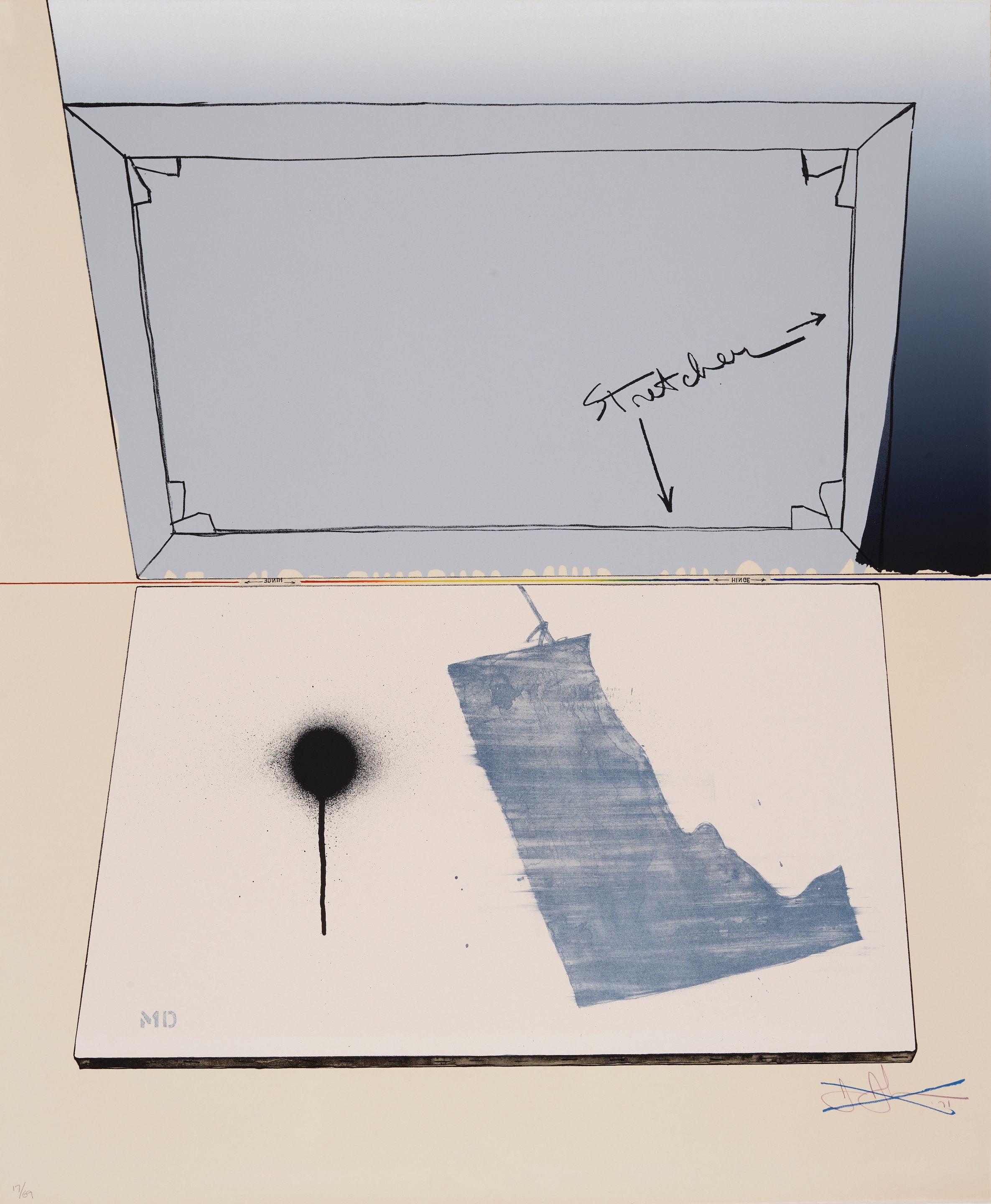 Jasper Johns - Hinged Canvas, from Fragment-According to What Series