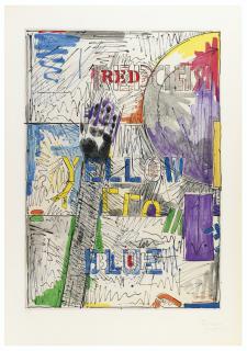 Jasper Johns - Land’S Endjasper Johns ; Land\'S End ; Etching ; Signed ; Dedicated ; 1978-1979 ; Rives Wove Paper