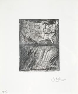 Jasper Johns - Map (from the Artists for Obama portfolio)