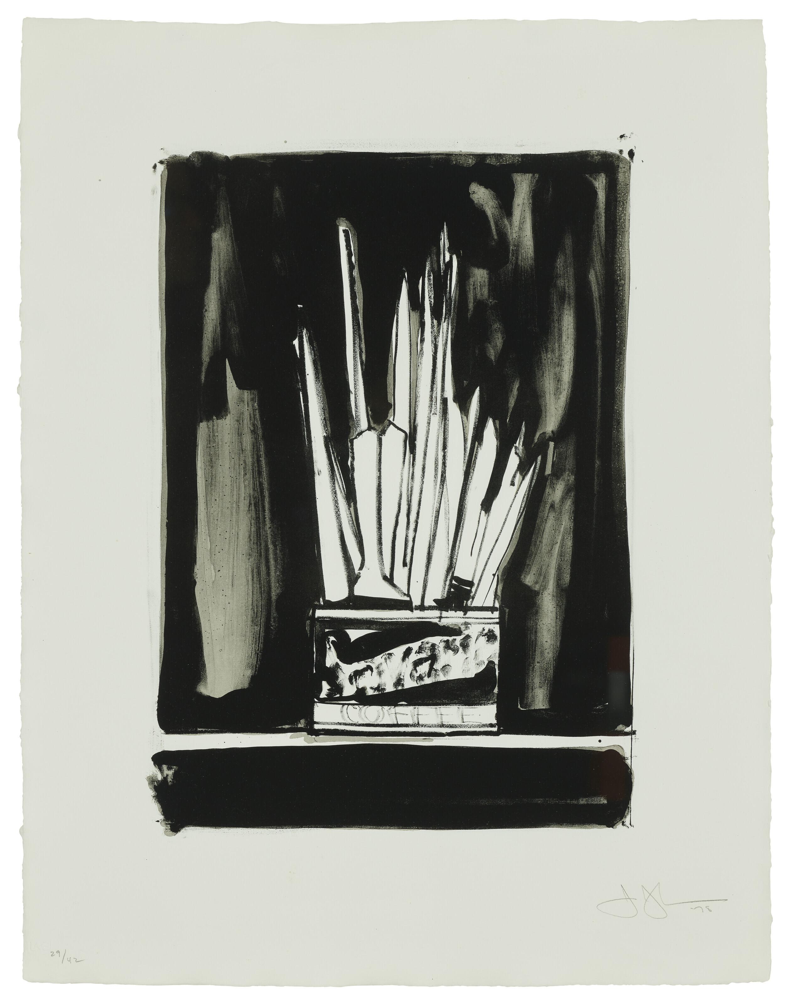 Jasper Johns - Savarin 2 (Wash and Line)