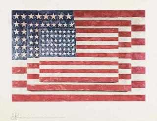 Jasper Johns - Three Flags, 1958; Lands End; Savarin (Three Posters)