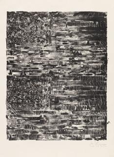 Jasper Johns - Two Flags (Black)