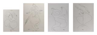 Jatin Das - Untitled (Four drawings)