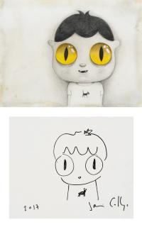 Javier Calleja - Gunter Boy (Double-Sided Painting)(Painted In 2017)