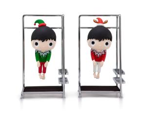 Javier Calleja - Little Maurizio Figurine - X\'mas Edition Set (Red Santa Claus & Green Xmas Elf)