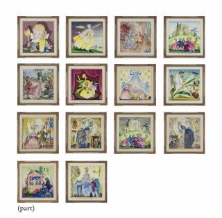 Jean A Mercier - A group of framed illustrations