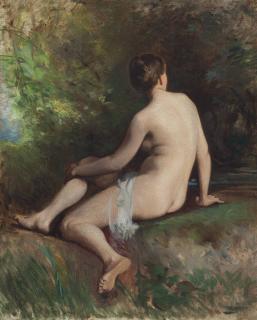 Jean Achille Bénouville - A nude in the forest