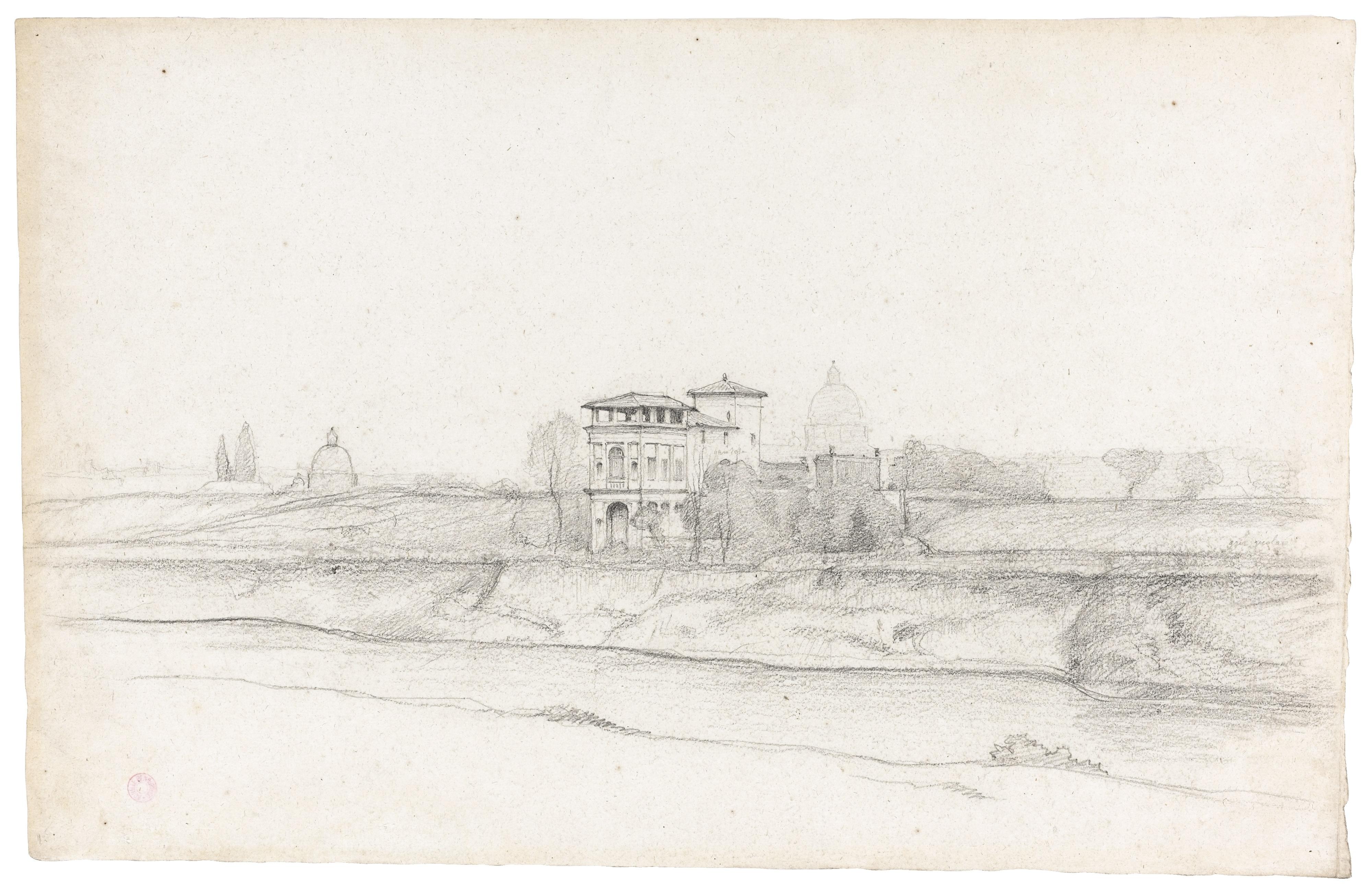 Jean-Achille Benouville - A) Panoramic View Of Rome With The Dome Of St Peter\'S In The Distance B) St Peter\'S, Rome