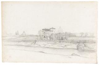 Jean-Achille Benouville - A) Panoramic View Of Rome With The Dome Of St Peter\'S In The Distance B) St Peter\'S, Rome