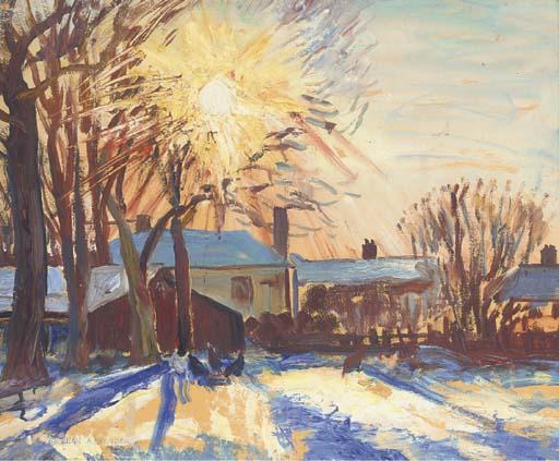 Jean Alexander - Winter Sunshine; Moonrise, Norfolk; Sunset Behind The Mount of Olives, Jerusalem