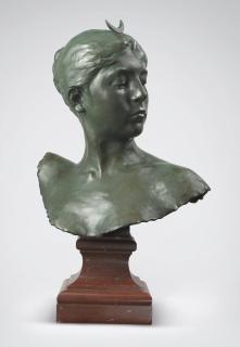 Jean Alexandre Joseph Falguière - French bust Of Diana