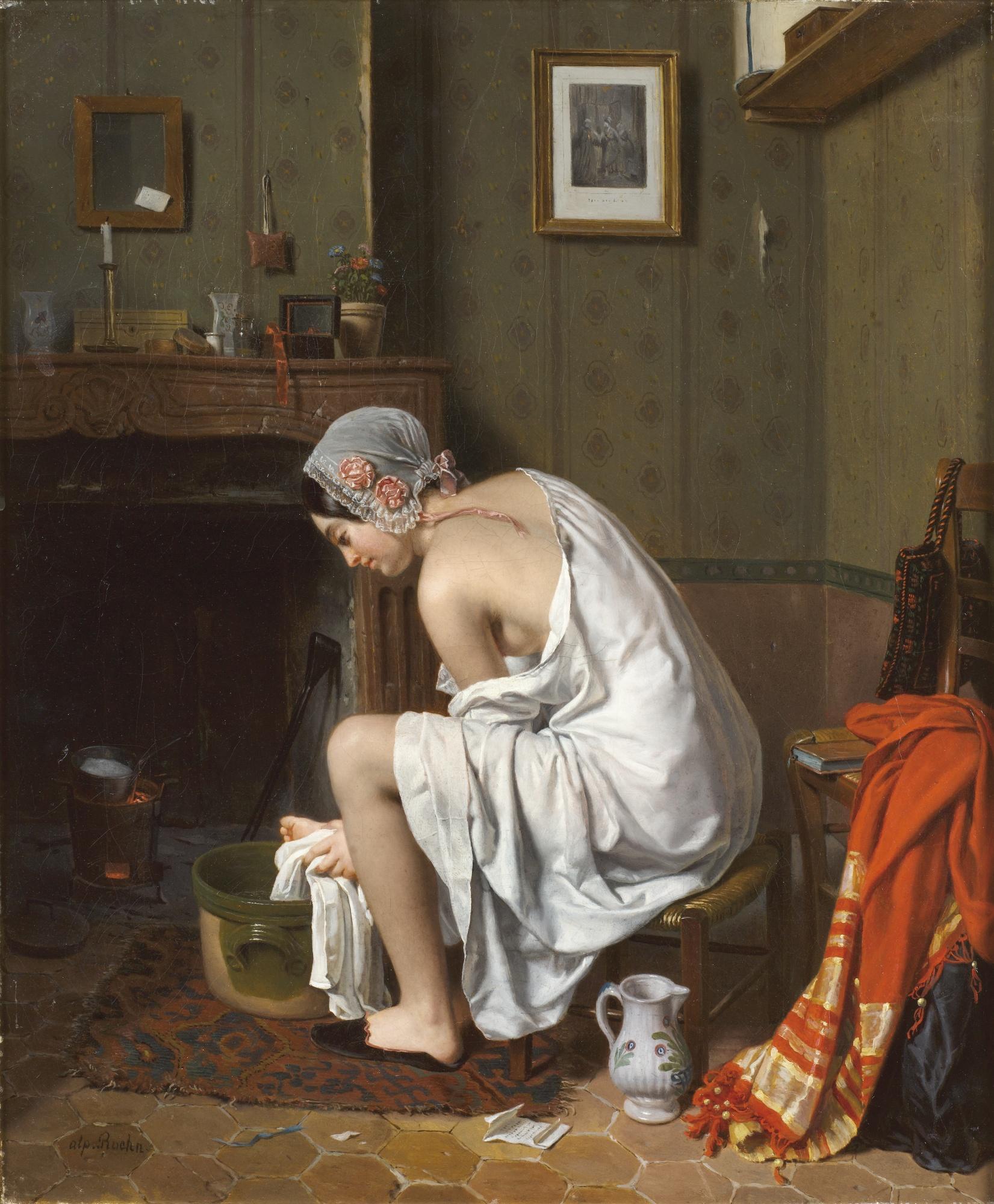 Jean-Alphonse Roehn - Jeune Femme À Sa Toilette