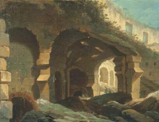 Jean-Antoine Constantin - Vue de l\'intérieur du Colisée à Rome