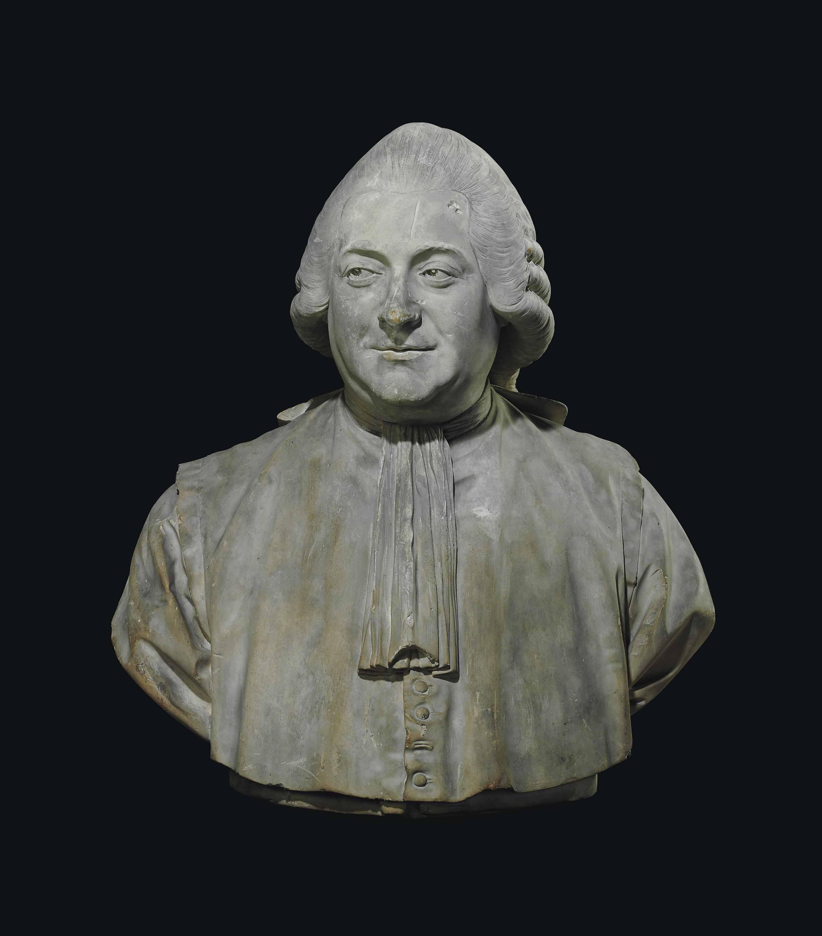 Jean-Antoine Houdon - A Plaster Bust Of Jean-Pierre-Charles Le Noir (1732-1807)